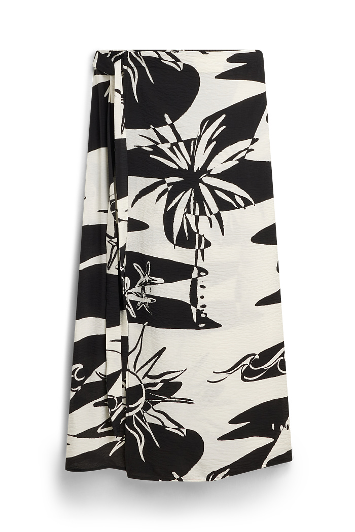 C&A Pareo-gemustert-strukturiert, Weiß, Größe: L-XL