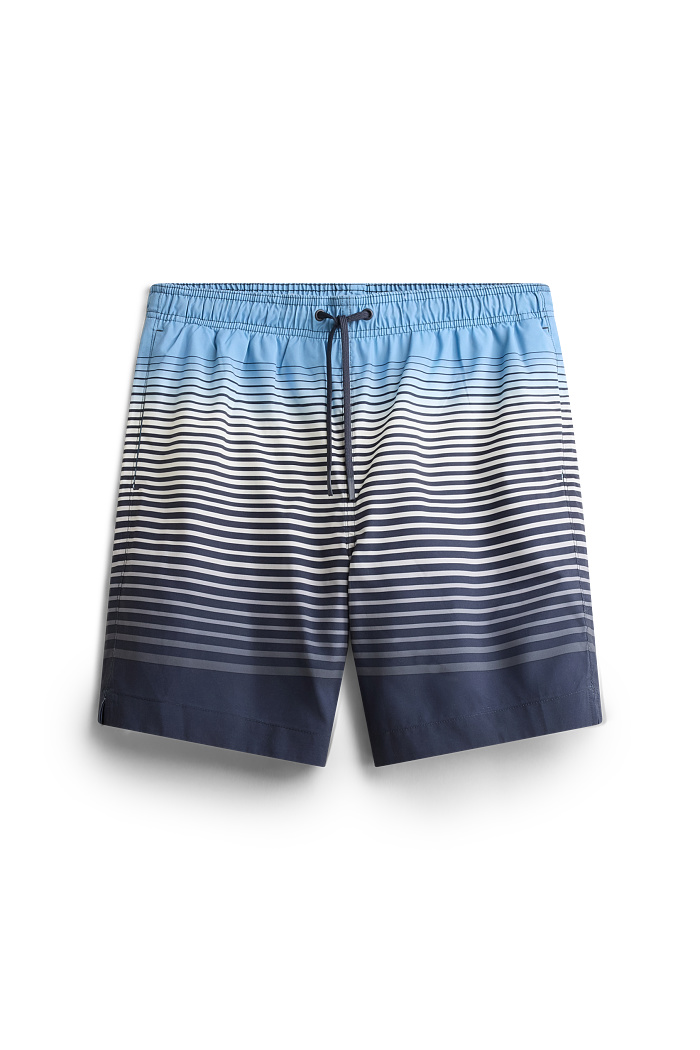 C&A Badeshorts-gestreift-gemustert, Blau, Größe: 3XL