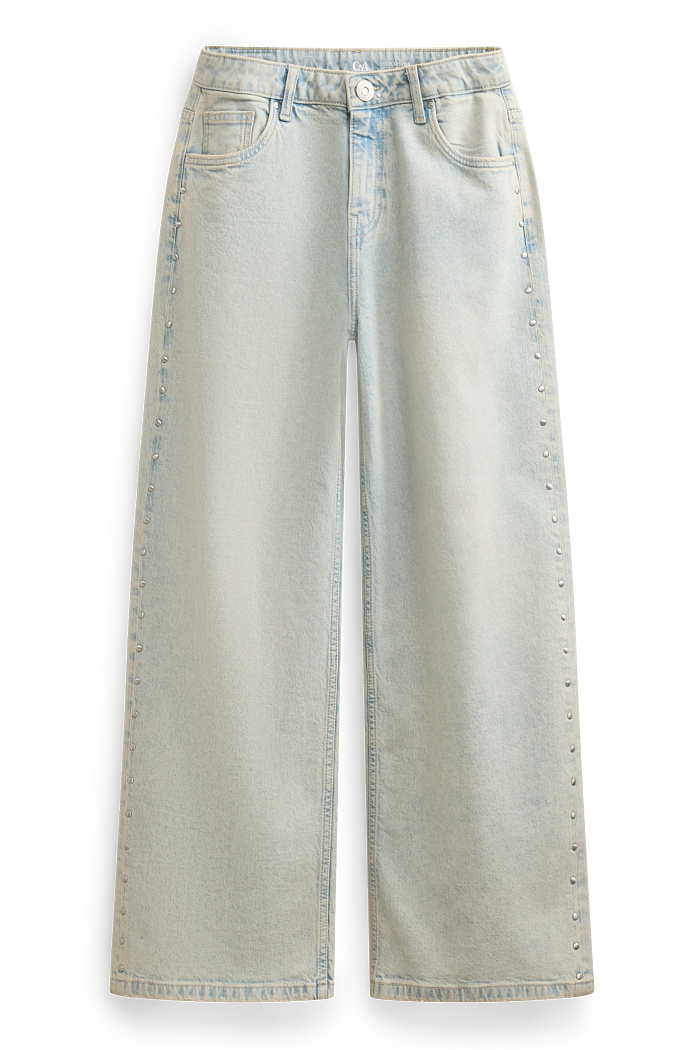 C&A Wide Leg Jeans, Blau, Größe: 158