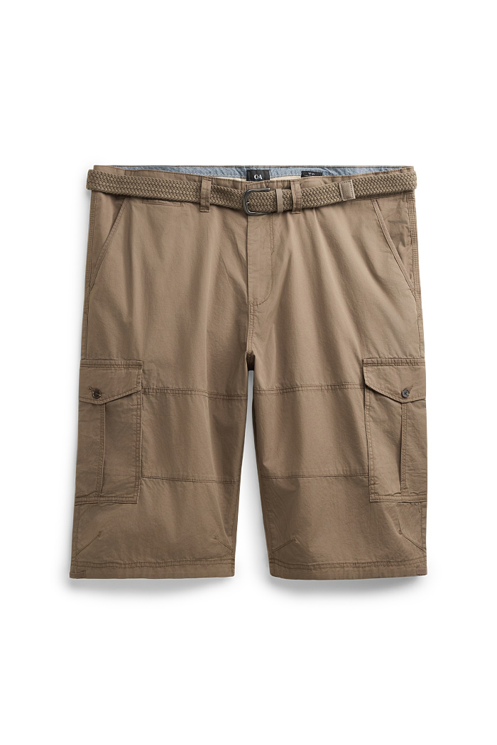 C&A Cargo-Shorts mit Gürtel, Weiß, Größe: W44 L32