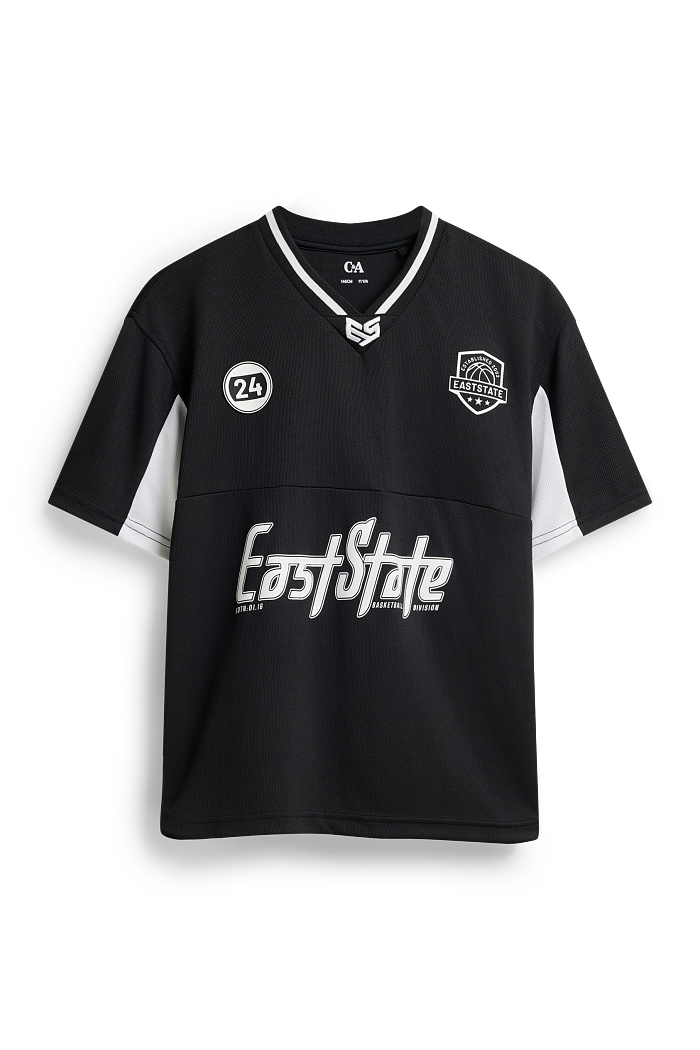 C&A East Estate-Kurzarmshirt, Schwarz, Größe: 164