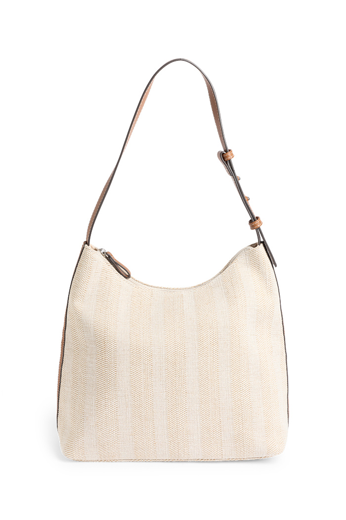 C&A Schultertasche-gestreift, Beige, Größe: 1 size