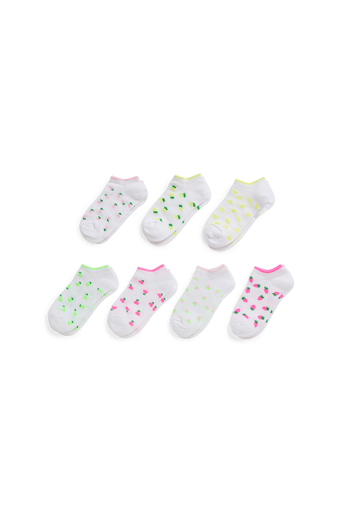 C&A Multipack 7er-Obst-Socken mit Motiv, Weiß, Größe: 27-30