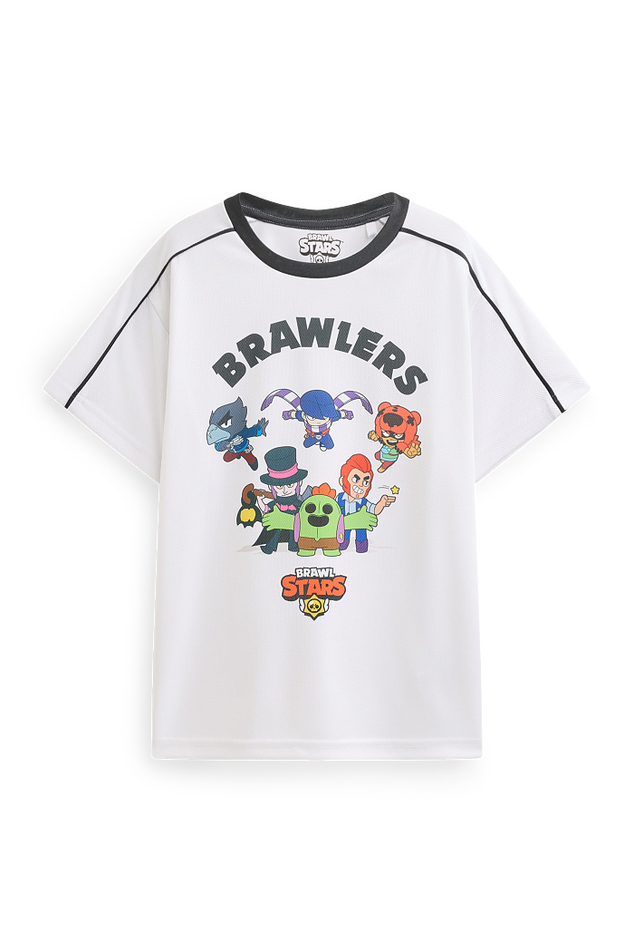 C&A Brawl Stars-Kurzarmshirt, Weiß, Größe: 134