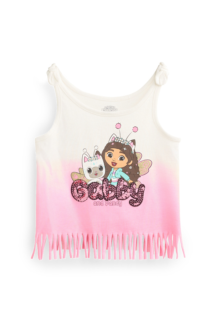 C&A Gabby's Dollhouse-Top-Glanz-Effekt, Weiß, Größe: 116