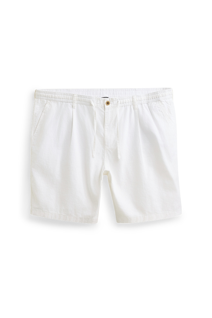 C&A Shorts-Leinen-Mix, Weiß, Größe: 5XL