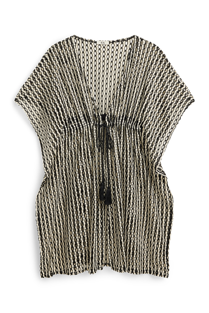 C&A Kaftan-gestreift, Weiß, Größe: 1 size