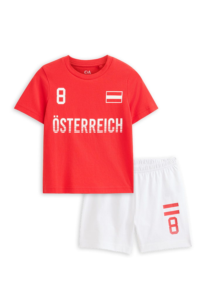 C&A Österreich-Shorty Pyjama-2 teilig, Rot, Größe: 104