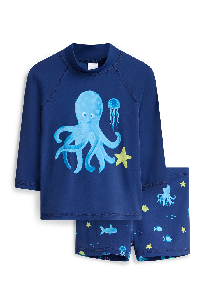C&A Meerestiere-Baby-Bade-Outfit-LYCRA XTRA LIFE , Blau, Größe: 98
