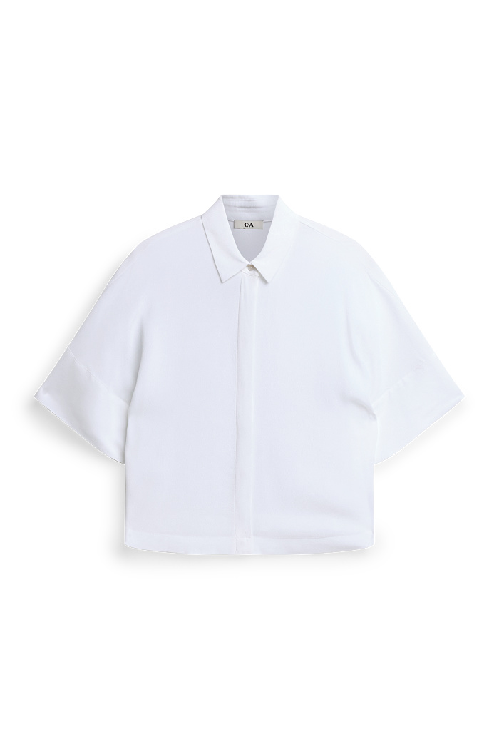 C&A Bluse, Weiß, Größe: 36