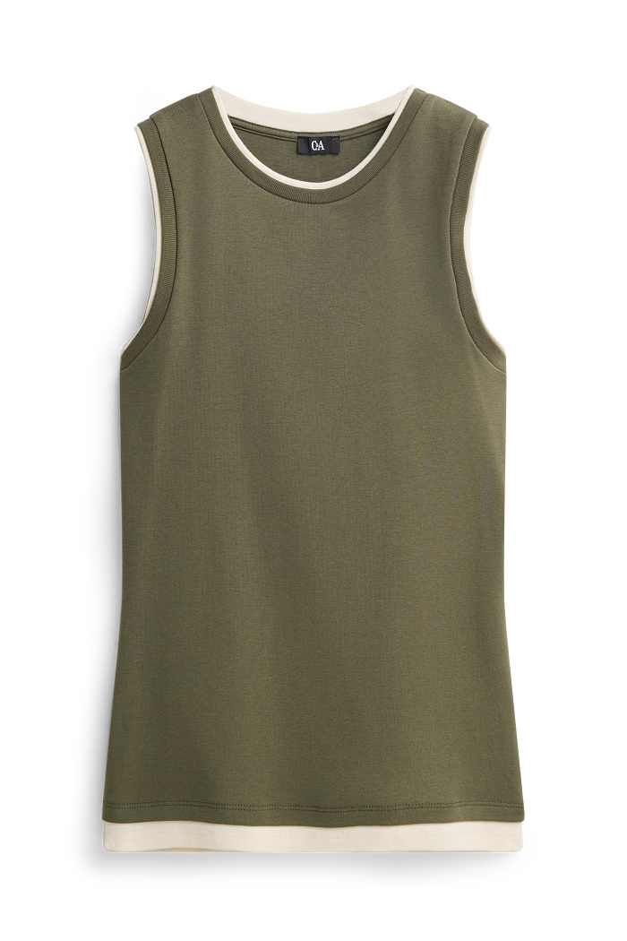 C&A Top-2-in-1-Look, Weiß, Größe: 2XL