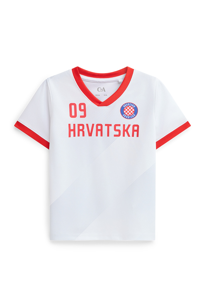 C&A Kroatien-Kurzarmshirt, Weiß, Größe: 116