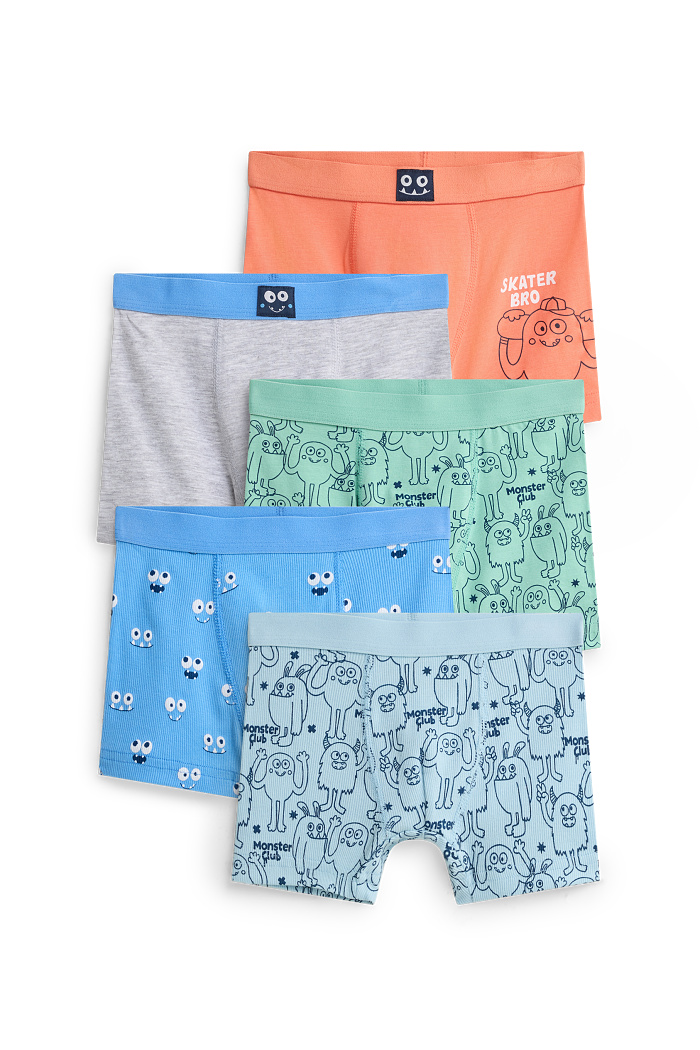 C&A Multipack 5er-Monster-Boxershorts, Orange, Größe: 134-140