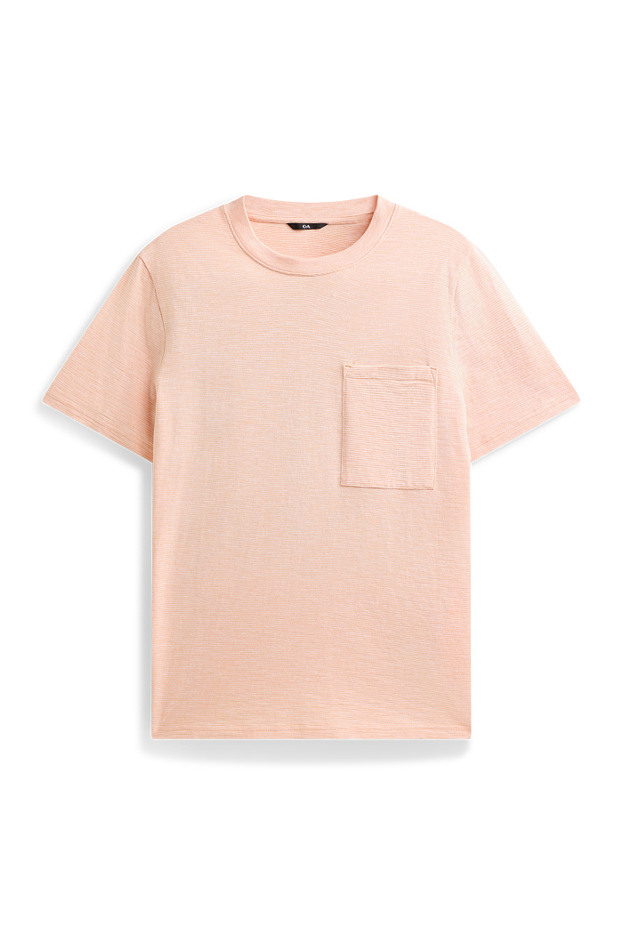 C&A T-Shirt-Regular Fit-gestreift, Orange, Größe: 3XL