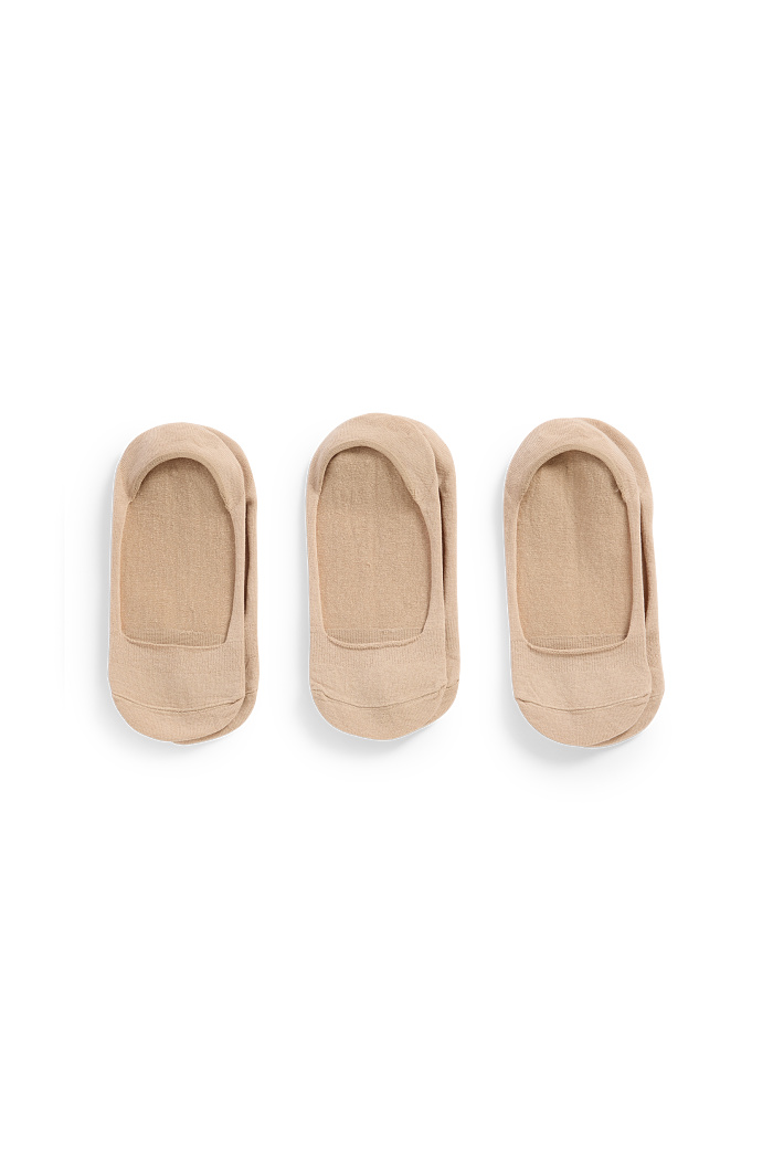 C&A Multipack 3er-Füßlinge, Beige, Größe: 35-38