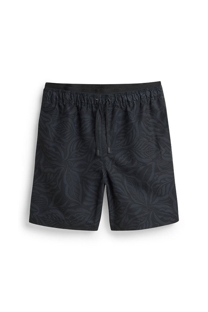 C&A Badeshorts-gemustert, Schwarz, Größe: 3XL