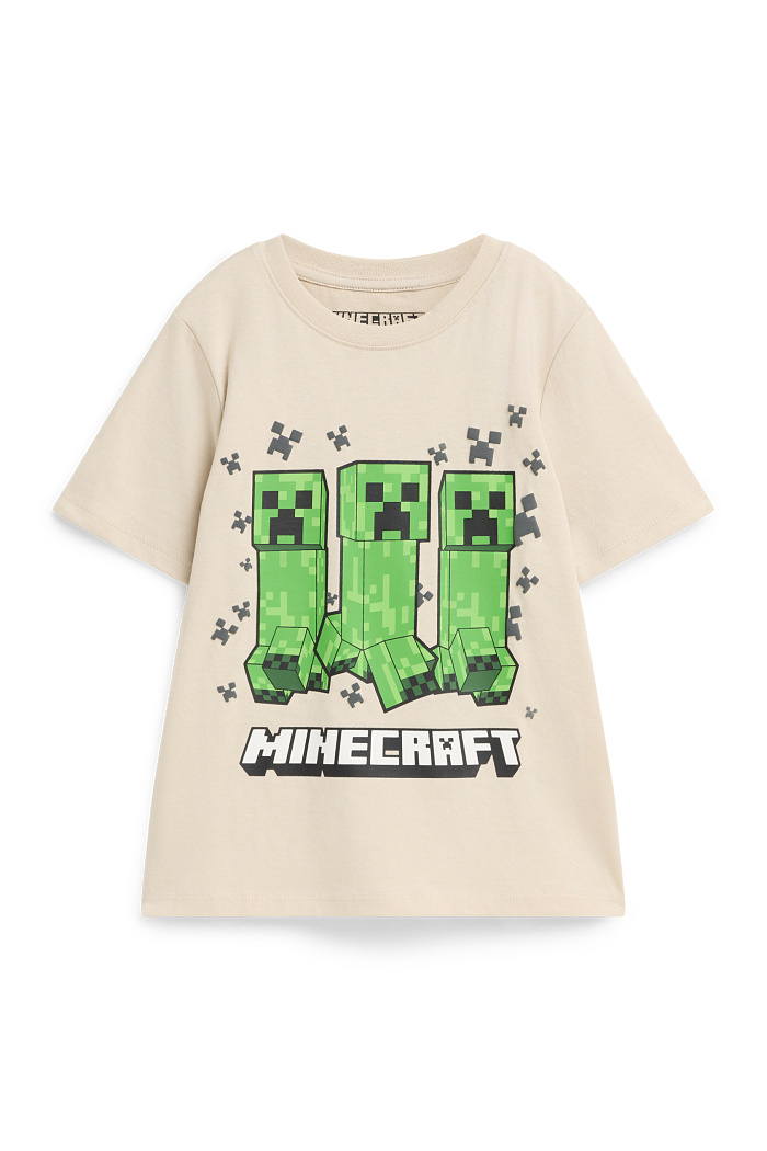 C&A Minecraft-Kurzarmshirt, Beige, Größe: 140