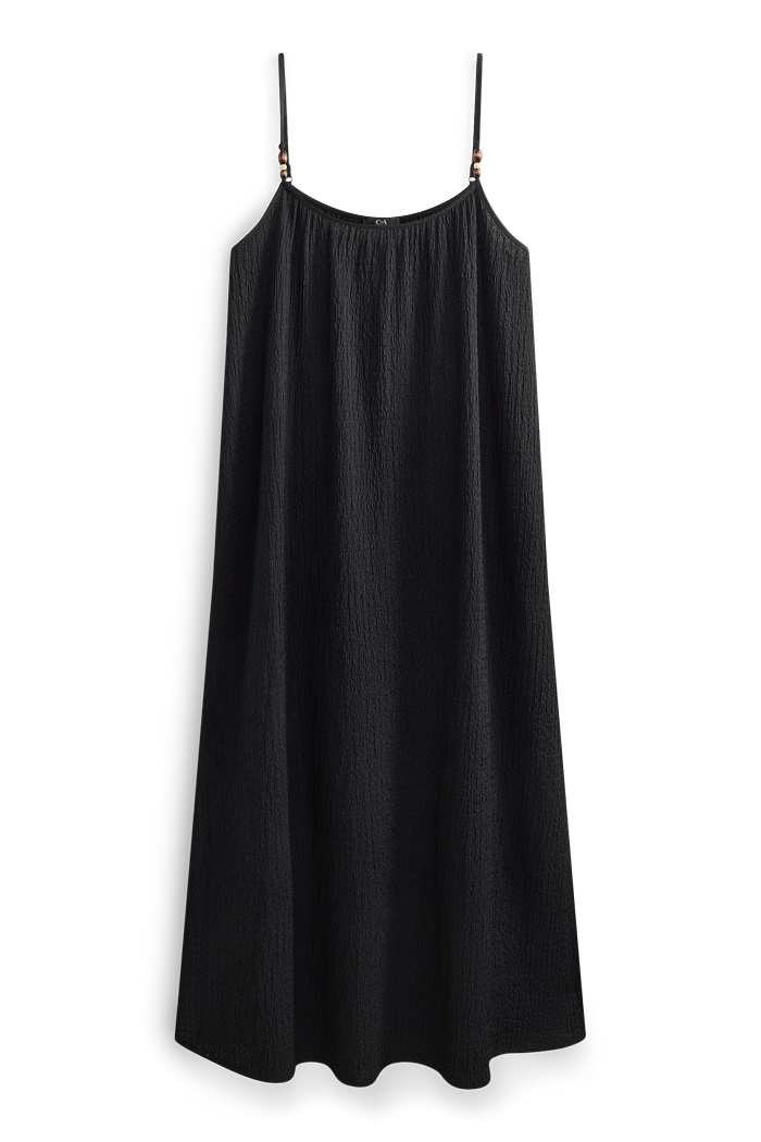 C&A A-Linien Kleid-strukturiert, Schwarz, Größe: L