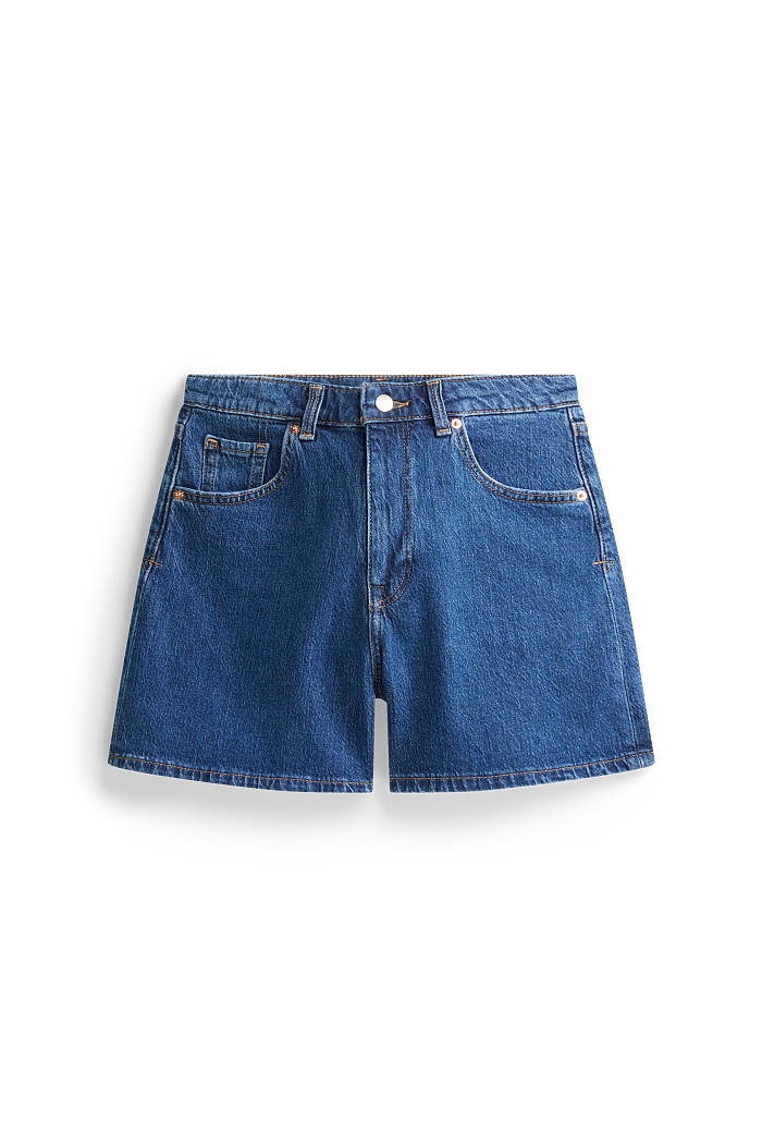 C&A Mom Shorts-High Waist-LYCRA , Blau, Größe: 40