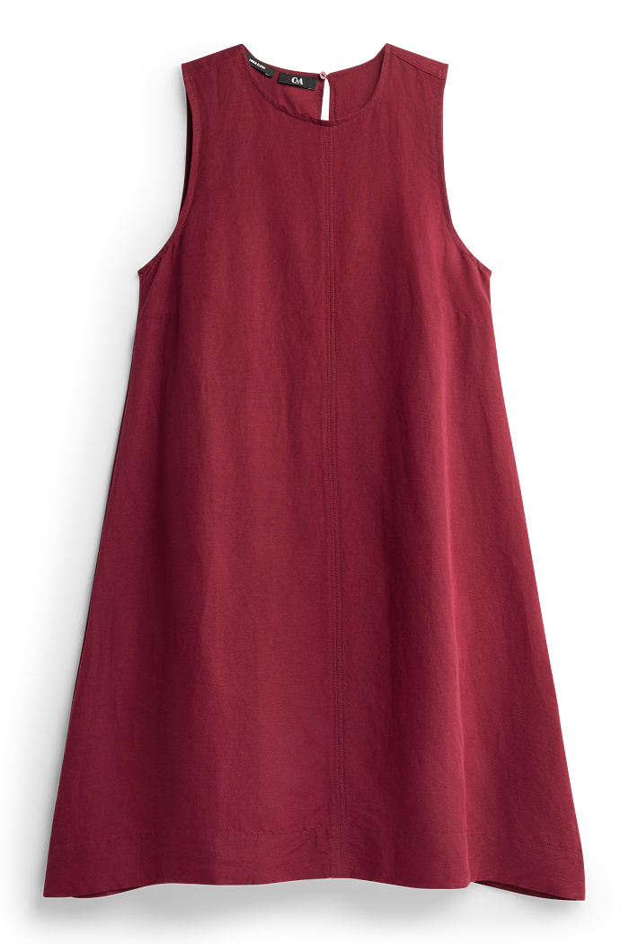 C&A A-Linien Kleid-Leinen-Mix, Rot, Größe: 48
