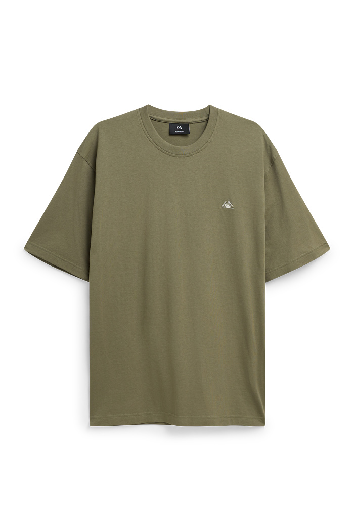 C&A T-Shirt-Relaxed Fit, Grün, Größe: L