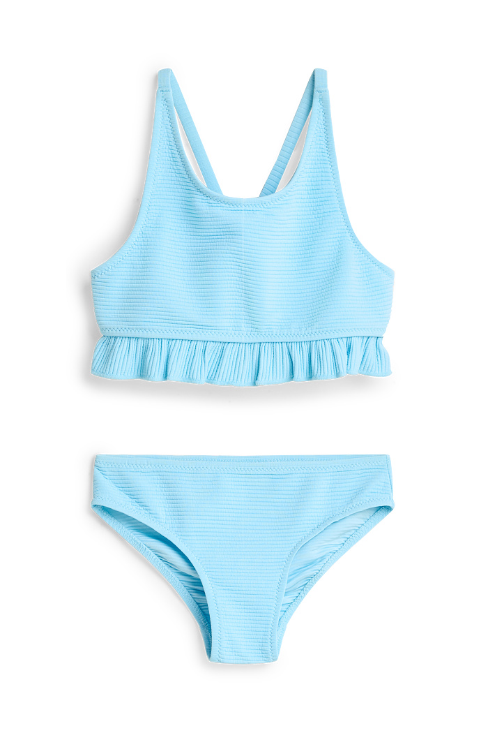 C&A Bikini-2 teilig, Blau, Größe: 122-128