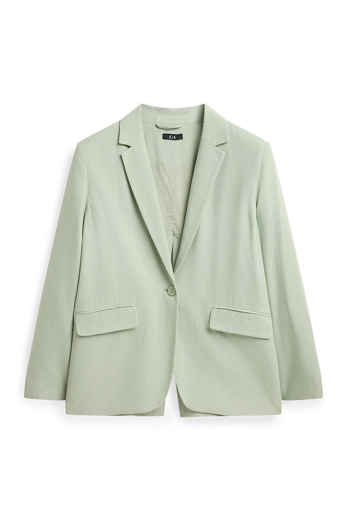 C&A Blazer mit Leinen-Anteil-Relaxed Fit, Grün, Größe: 40