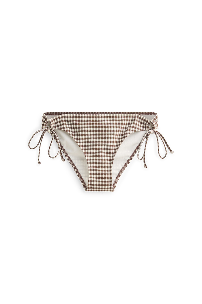 C&A Bikini-Hose-Low Waist-LYCRA XTRA LIFE -kariert, Braun, Größe: 46