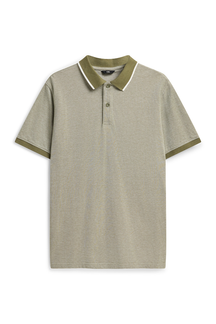 C&A Poloshirt-Regular Fit, Grün, Größe: M