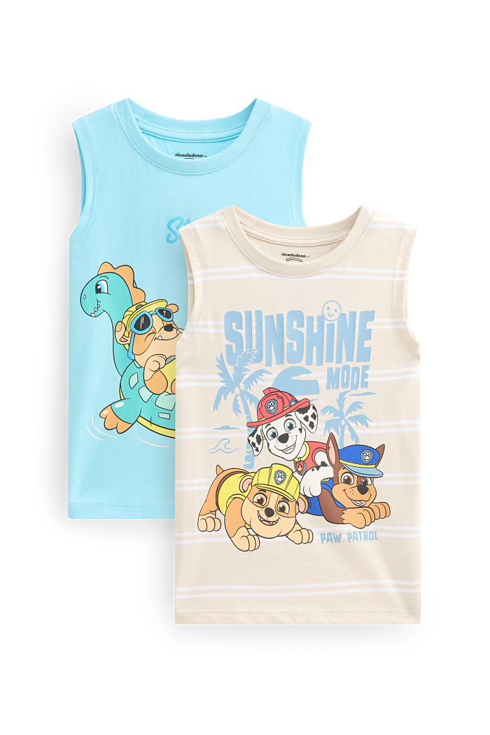 C&A Multipack 2er-PAW Patrol-Rubble, Chase, Marshall-Top, Blau, Größe: 116