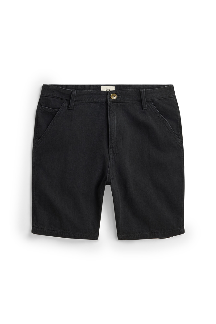 C&A Jeans-Bermudas-Relaxed Fit, Schwarz, Größe: W32