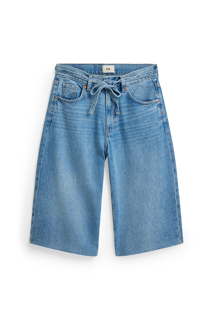 C&A Jeans-Bermudas-Low Waist-Relaxed Fit, Blau, Größe: 44