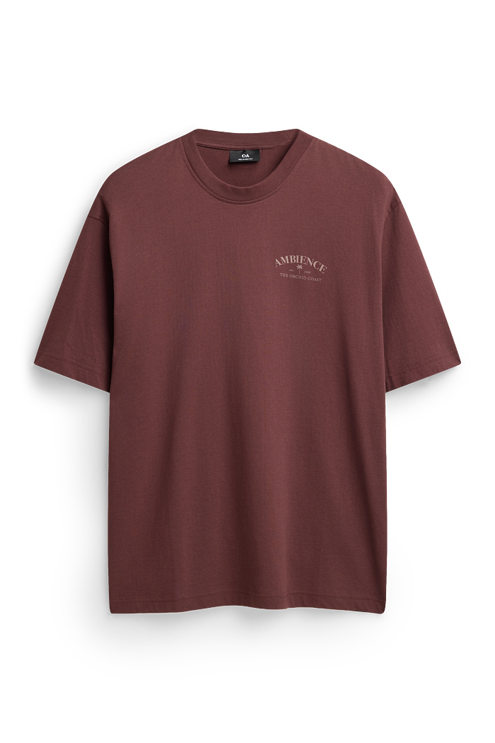 C&A T-Shirt-Relaxed Fit, Braun, Größe: 3XL