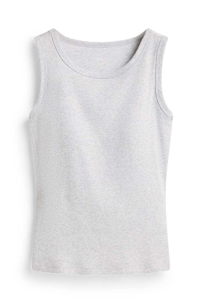 C&A Top mit integriertem BH, Grau, Größe: L