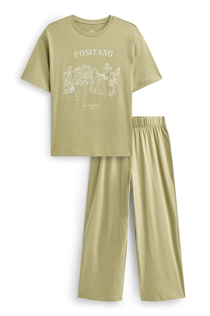 C&A Pyjama, Braun, Größe: L