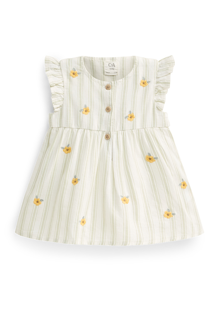 C&A Blümchen-Baby-Kleid-festlich, Weiß, Größe: 62