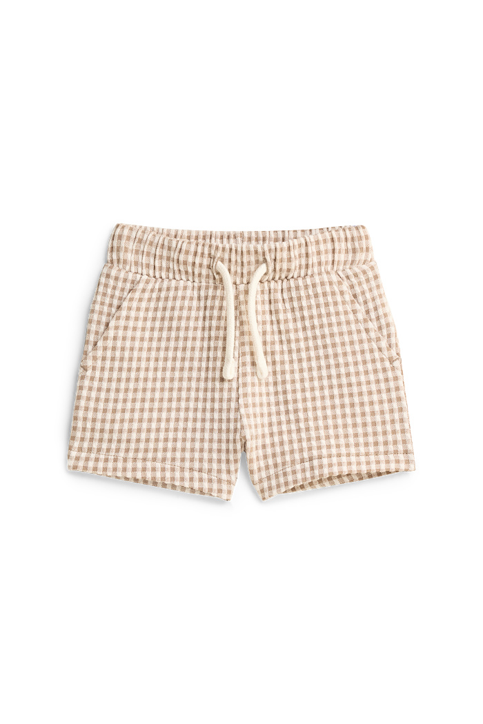 C&A Baby-Shorts-kariert, Beige, Größe: 92