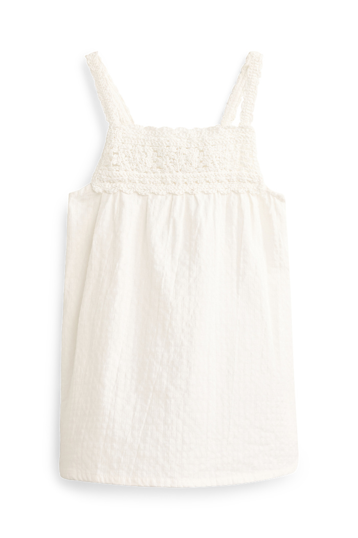 C&A Kleid-strukturiert, Weiß, Größe: 134