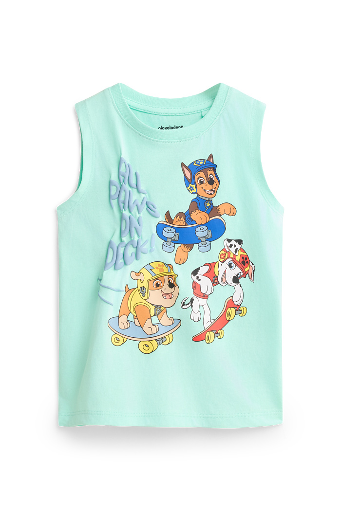 C&A PAW Patrol-Chase, Marshall und Rubble-Singlet, Türkis, Größe: 122