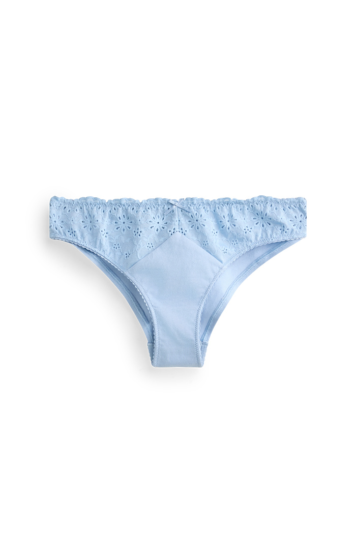 C&A Brazilian Slip-Broderie Anglaise, Blau, Größe: M
