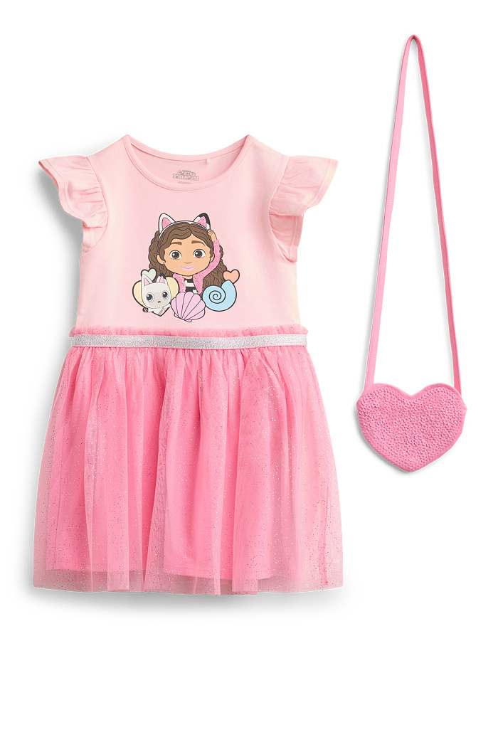 C&A Gabby's Dollhouse-Set-Kleid und Tasche-2 teilig, Rosa, Größe: 98