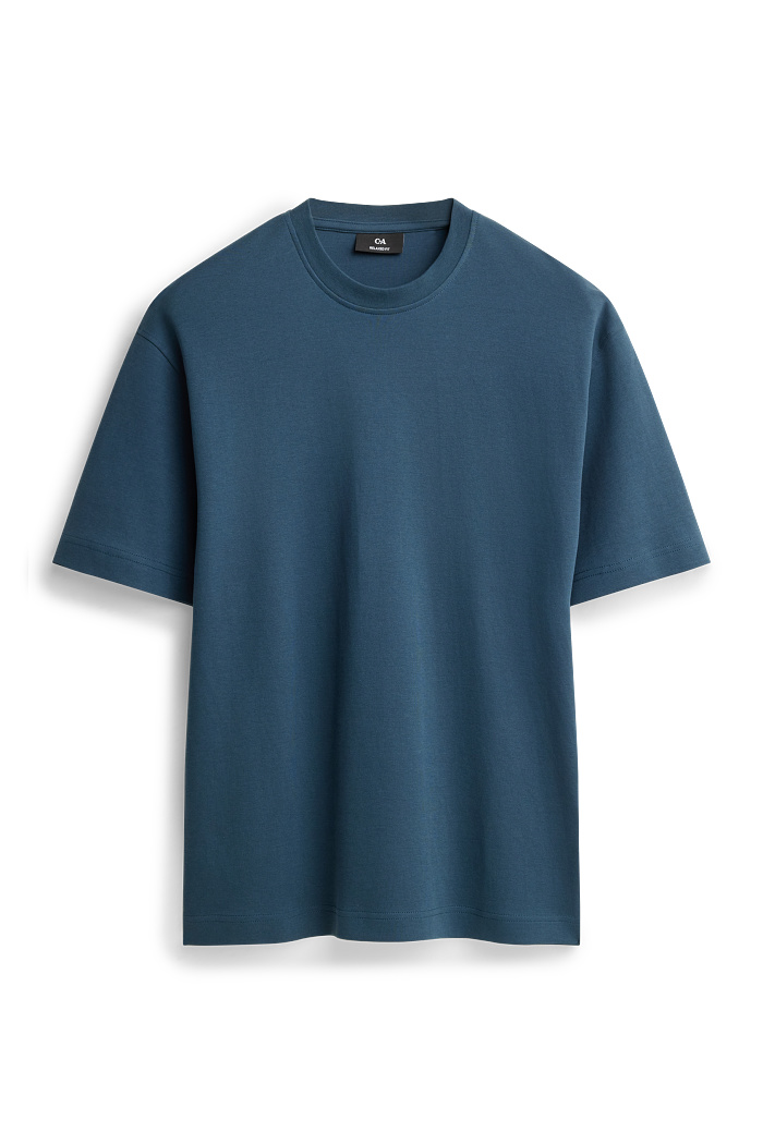 C&A T-Shirt-Relaxed Fit, Blau, Größe: M