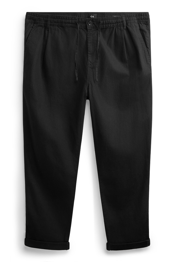 C&A Chino-Tapered Fit-Leinen-Mix, Beige, Größe: W48 L32