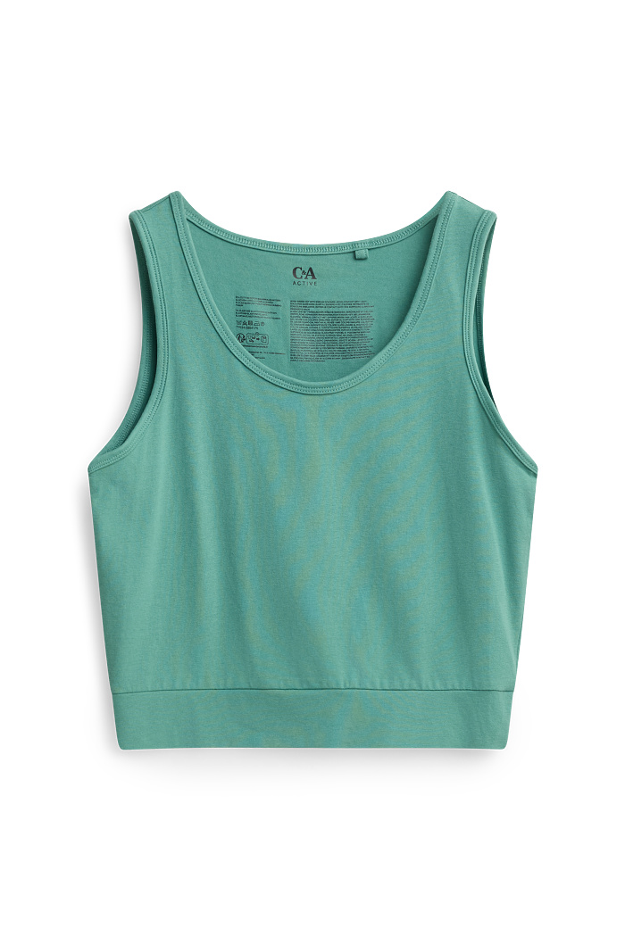 C&A Sport-Crop-Top, Grün, Größe: M