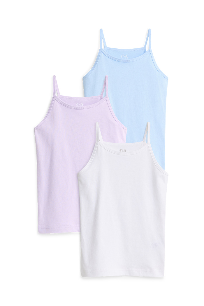 C&A Multipack 3er-Singlet, Blau, Größe: 110-116