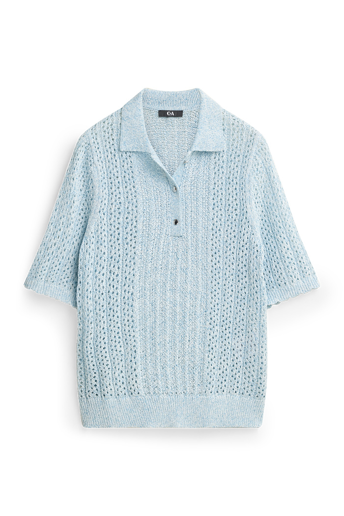 C&A Crochet-Pullover, Blau, Größe: XL