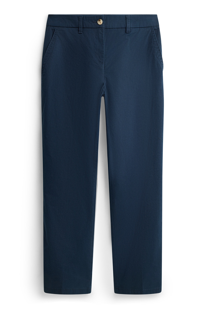 C&A Stoffhose-Mid Waist-Tapered Fit, Blau, Größe: 44
