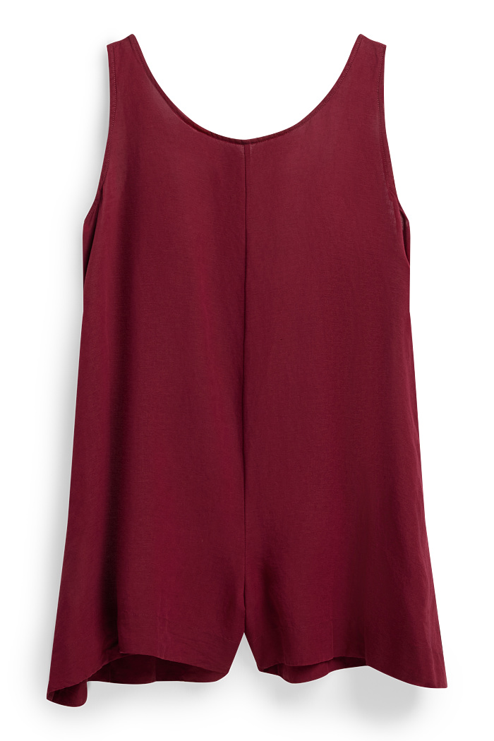 C&A Jumpsuit-Leinen-Mix, Rot, Größe: L