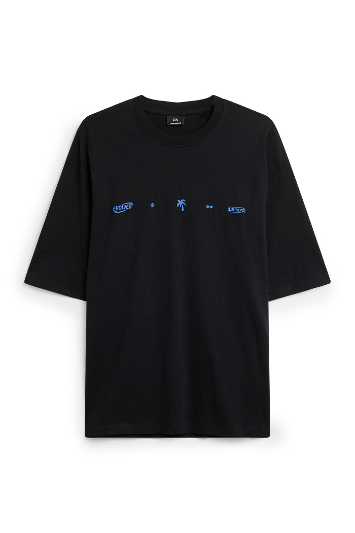 C&A T-Shirt-Relaxed Fit, Schwarz, Größe: M