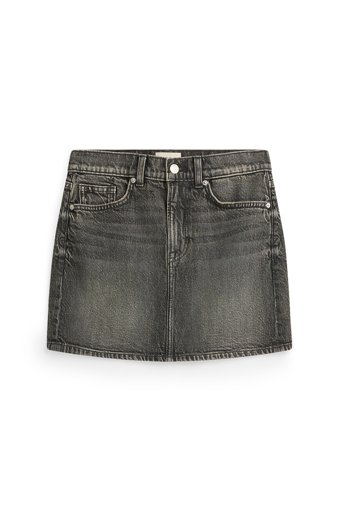 C&A Jeansrock, Grau, Größe: 34